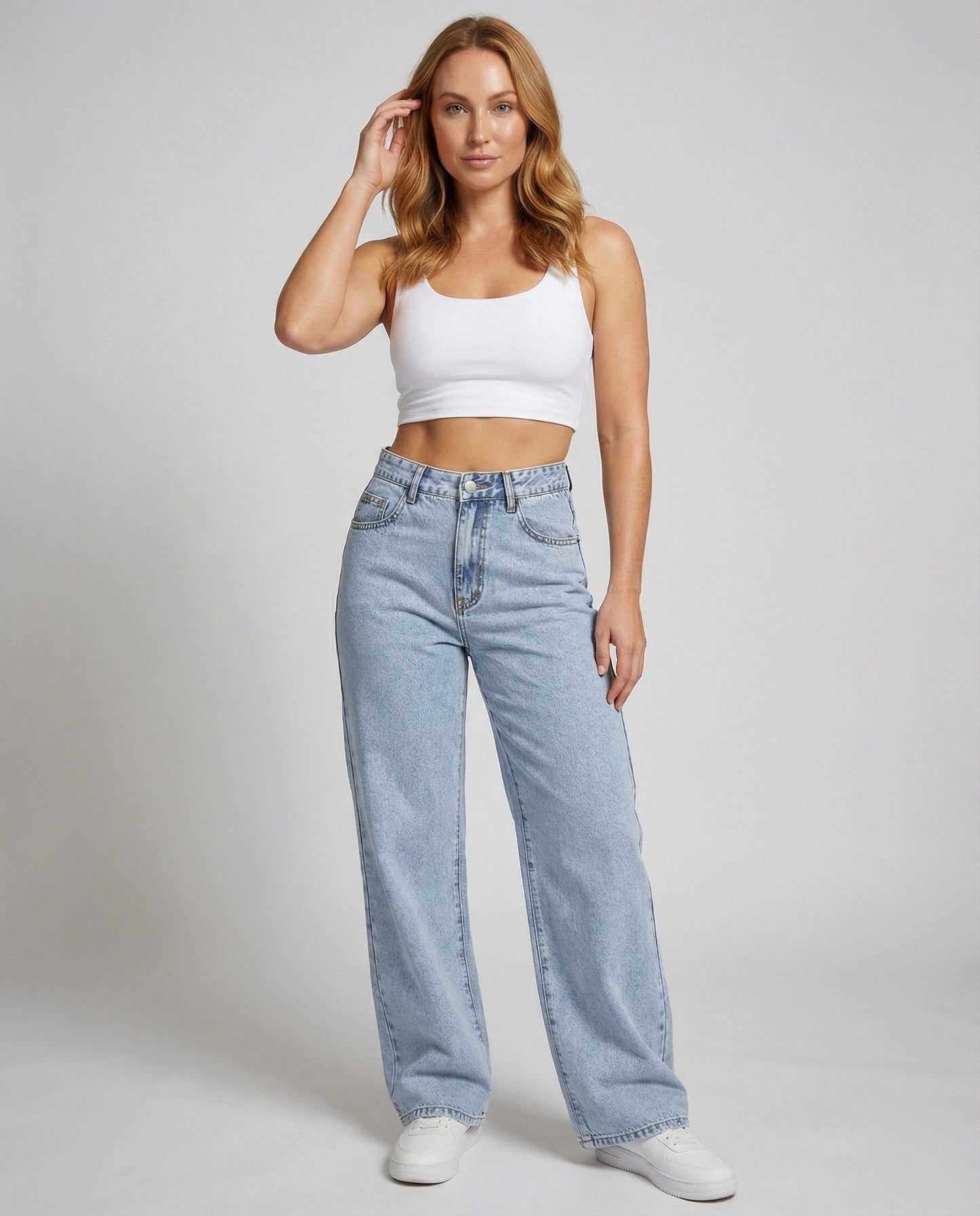 Jeans Donna Vintage Gamba Larga Svasata - Brentozzi