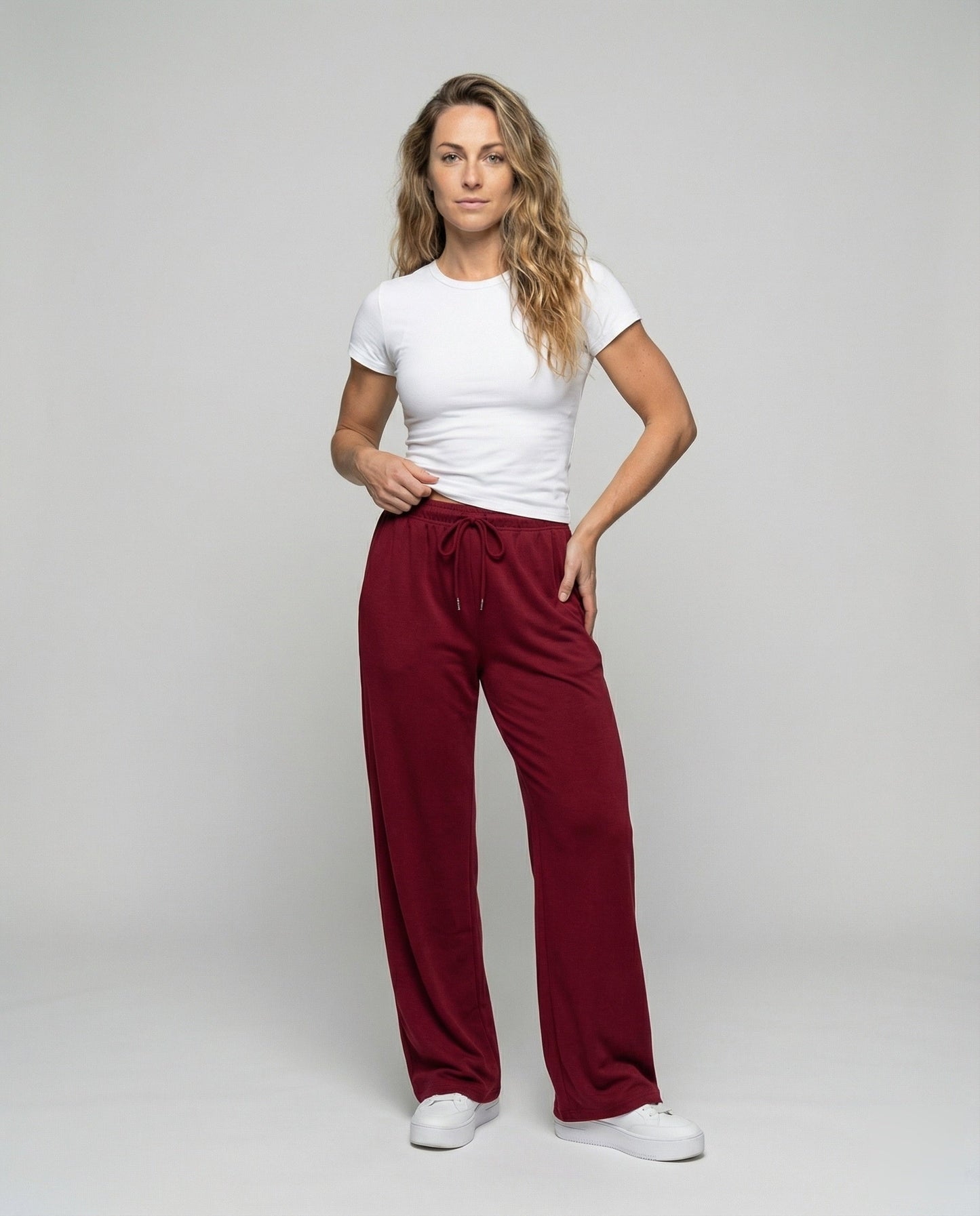 Pantaloni Larga Donna in Satin Jersey Comfort - Brentozzi