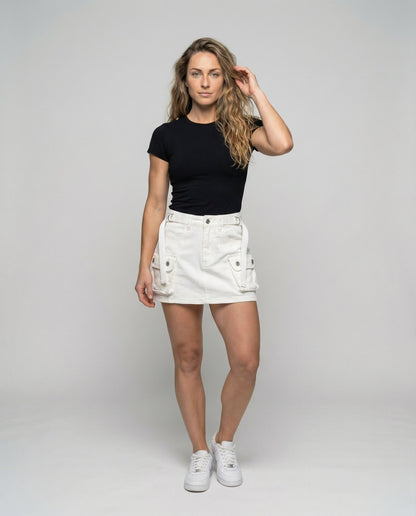 Gonna Cargo Donna Mini con Cinturini Regolabili - Brentozzi