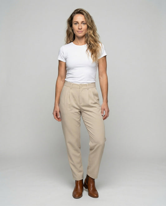 Pantaloni Donna a Piega Gamba Dritta - Brentozzi