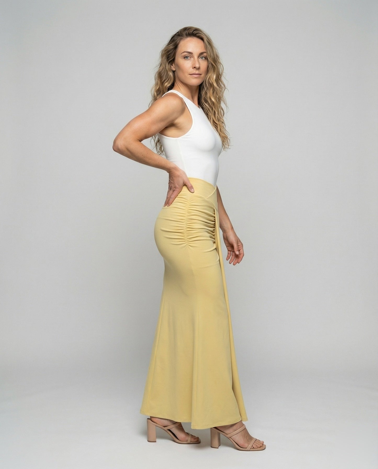 Gonna Maxi Donna Drappeggiata Vita a Incrocio - Brentozzi