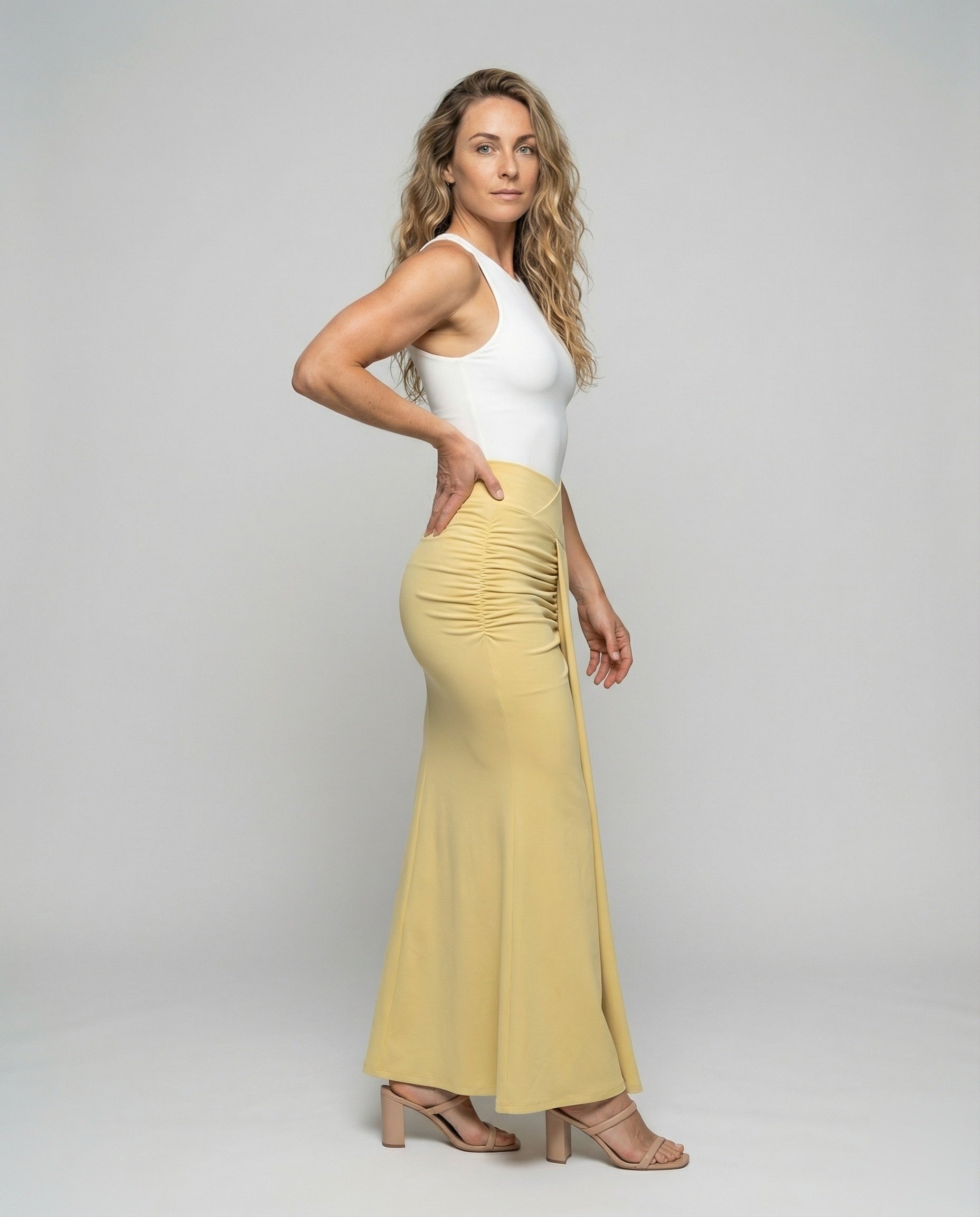 Gonna Maxi Donna Drappeggiata Vita a Incrocio - Brentozzi