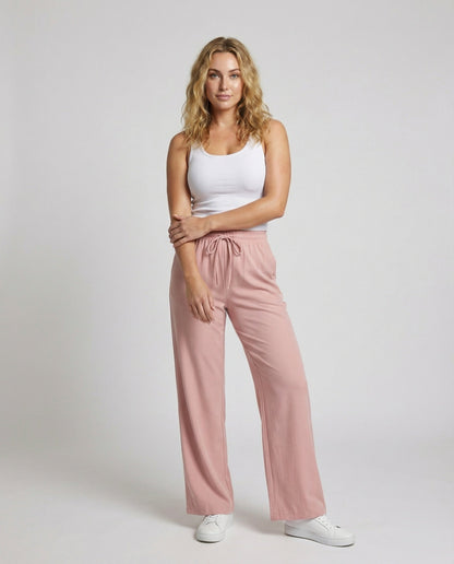 Pantaloni Palazzo Donna in Viscosa Jersey Elegante - Brentozzi