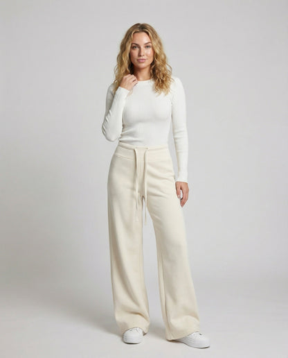 Pantaloni Donna Ampi Tessuto Fluido Comfort - Brentozzi