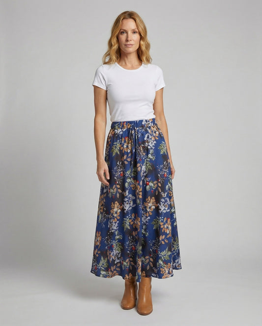 Gonna Midi Donna in Satin Effetto Lucido - Brentozzi