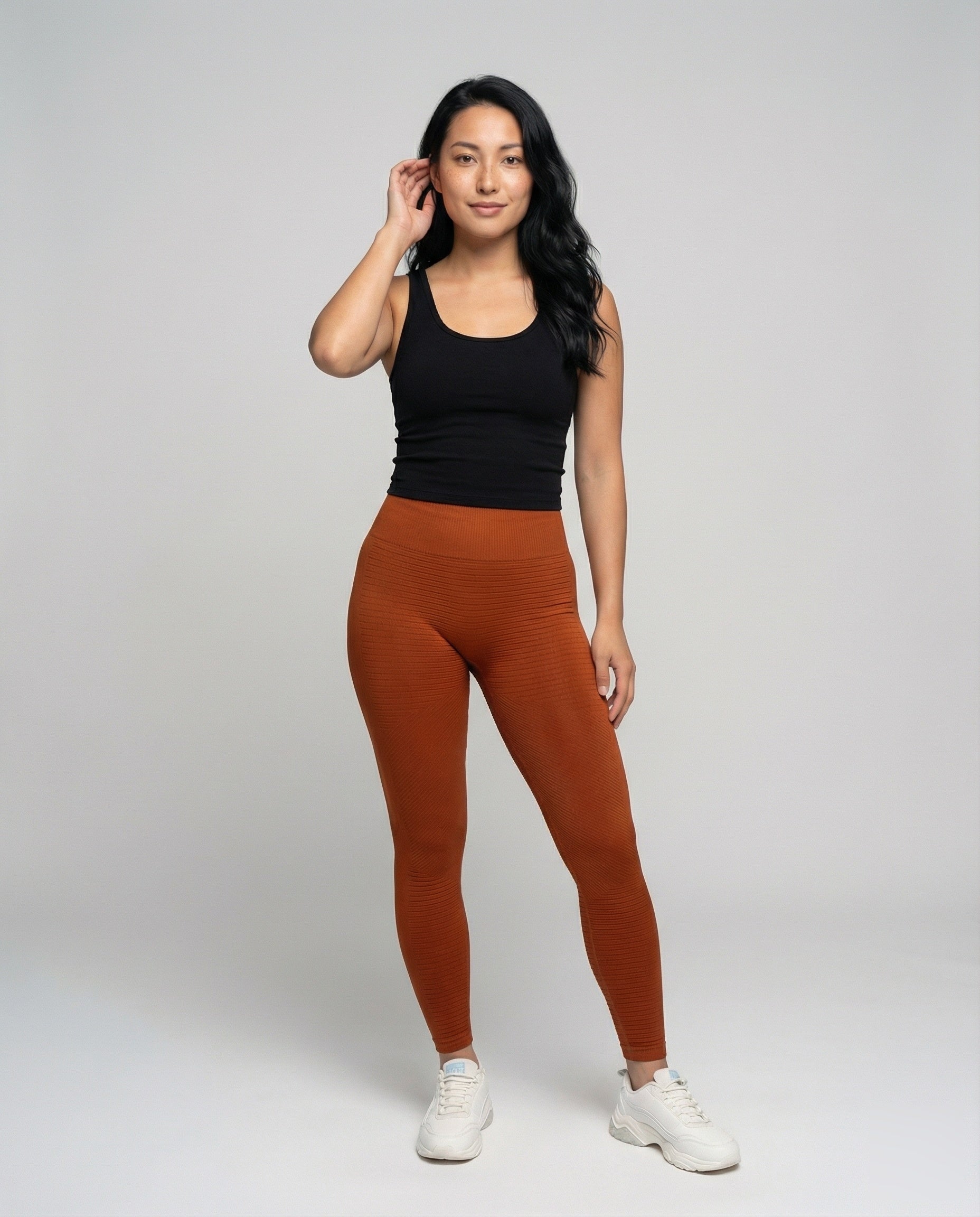 Leggings Donna Funzionali con Struttura a Costine - Brentozzi