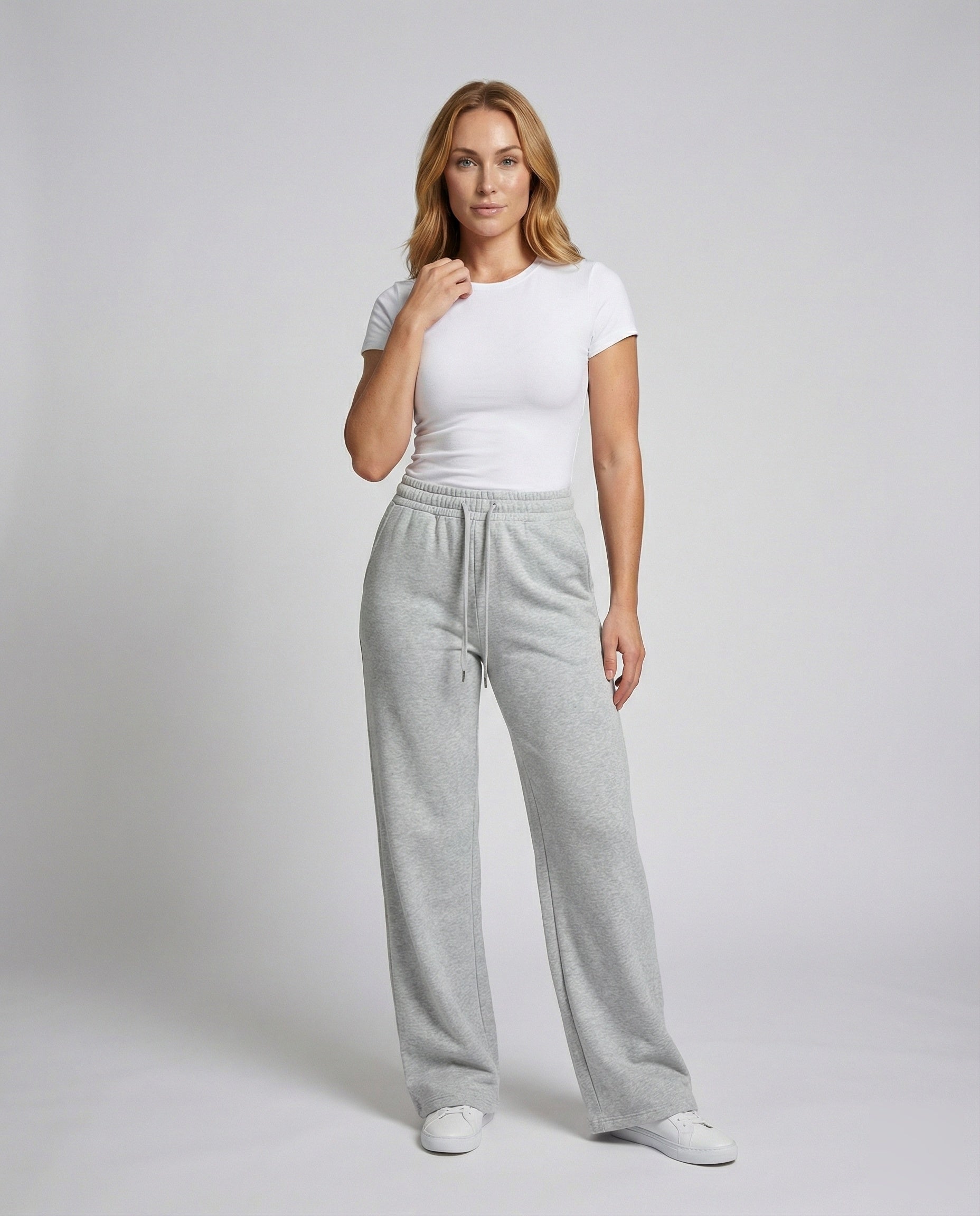 Pantaloni Jogging Donna Cotone Mix Vita Alta Comfort - Brentozzi