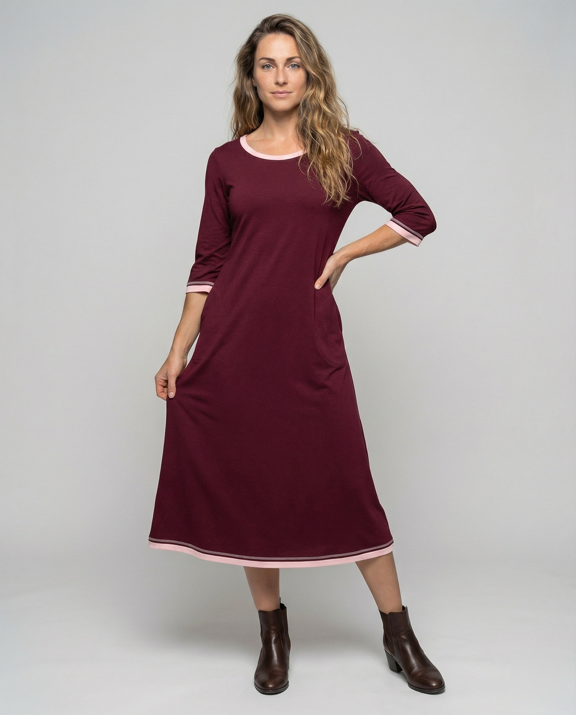 Vestaglia Maxi Donna in Jersey Elasticizzato Stile Casual - Brentozzi