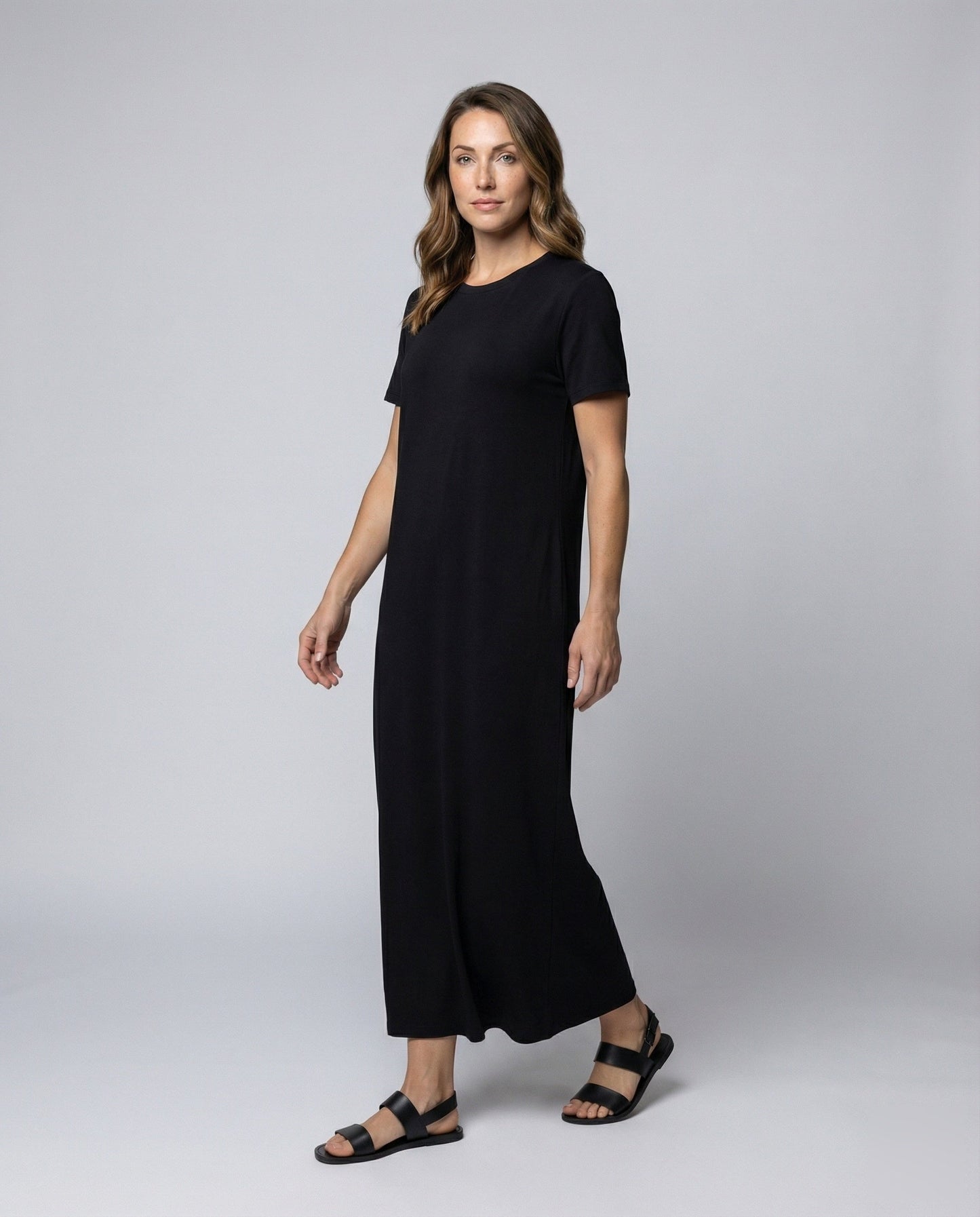 Abito Maxidress Donna Casual con Spacco Laterale - Brentozzi