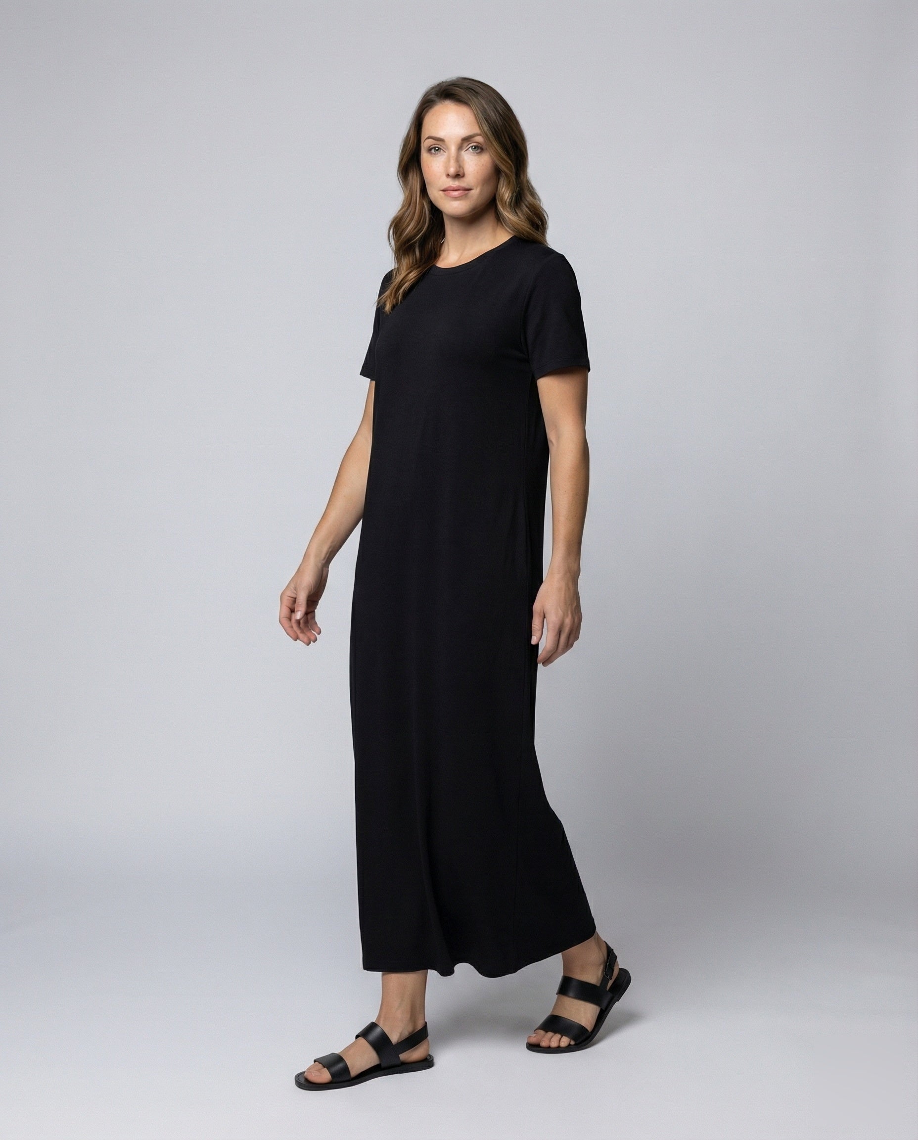 Abito Maxidress Donna Casual con Spacco Laterale - Brentozzi
