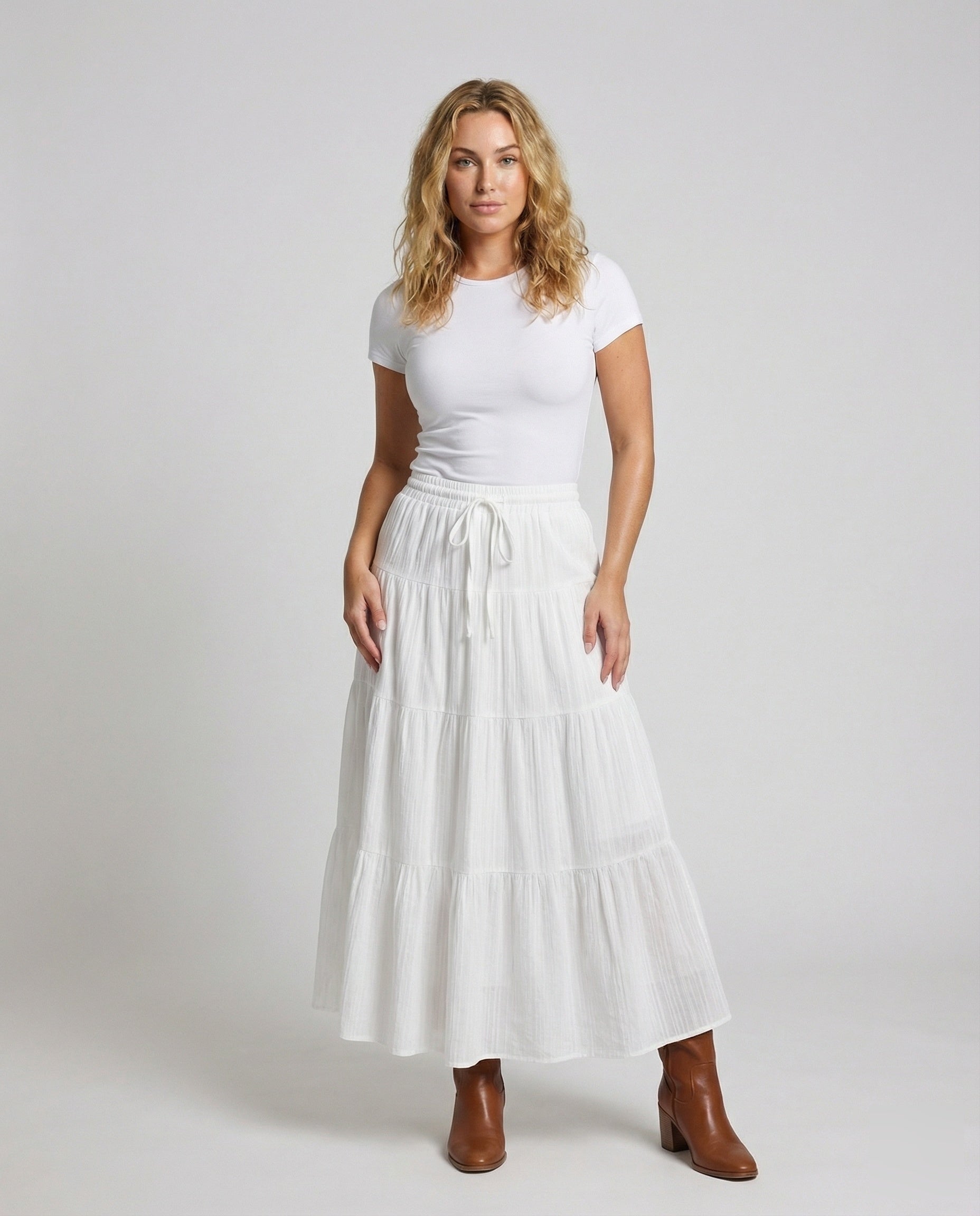 Gonna Maxi Donna a Strati Voluminosa - Brentozzi
