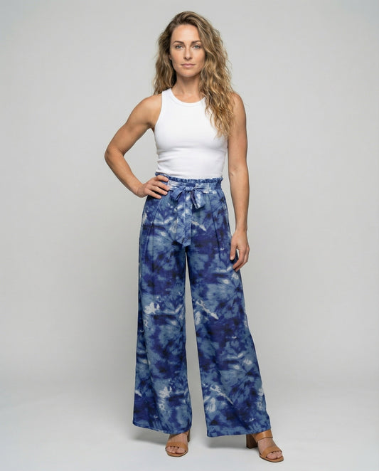 Pantaloni Palazzo Donna Fluidi con Cintura in Vita - Brentozzi