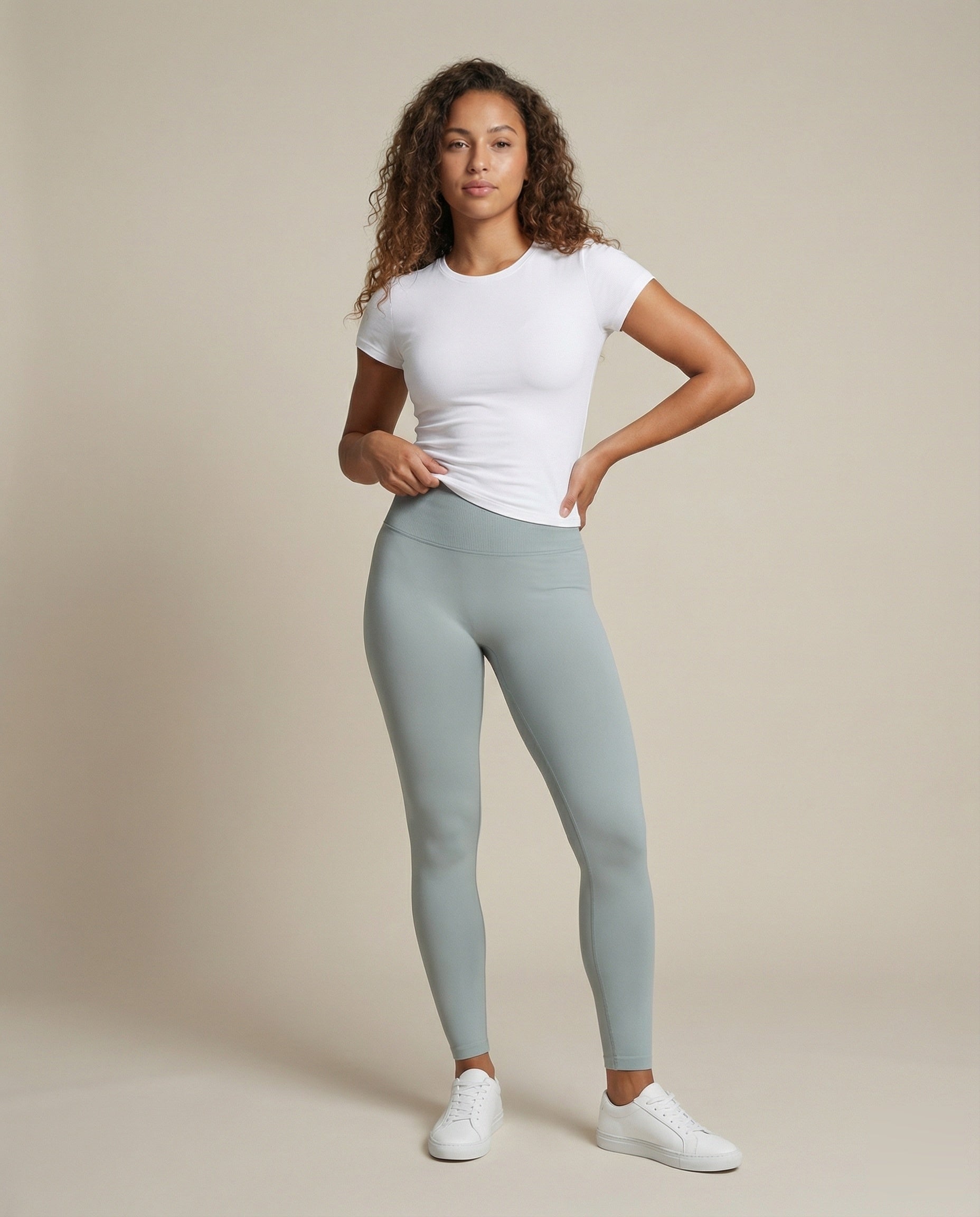 Leggings Donna Fitness Modellanti con Ruches - Brentozzi