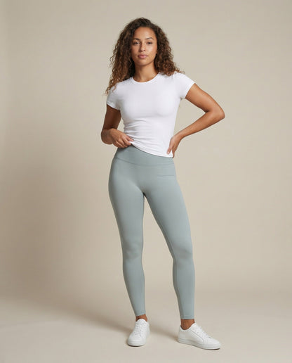 Leggings Donna Fitness Modellanti con Ruches - Brentozzi