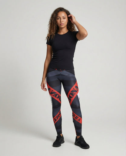 Leggings Sportivi Donna Vita Alta con Struttura a Nido dApe - Brentozzi