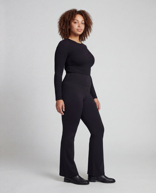 Pantaloni Donna Vita Alta Effetto Snellente Svasati - Brentozzi