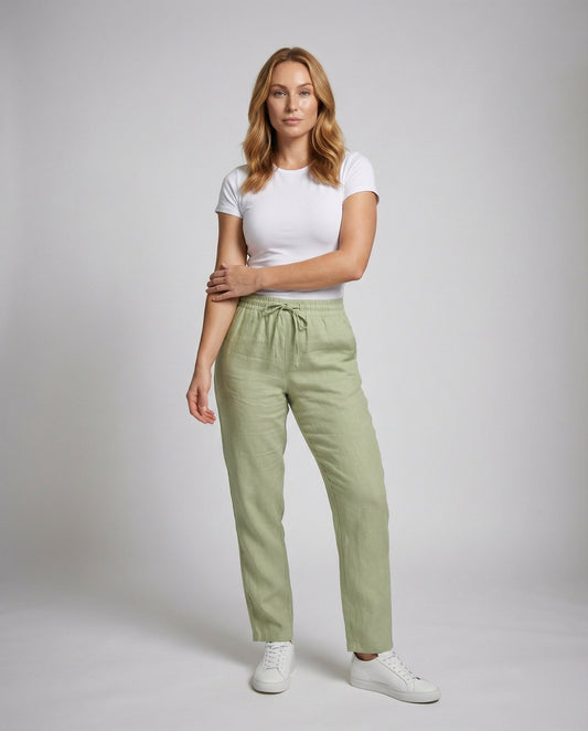 Pantaloni Lounge Donna Leggeri Orlo Risvoltato - Brentozzi