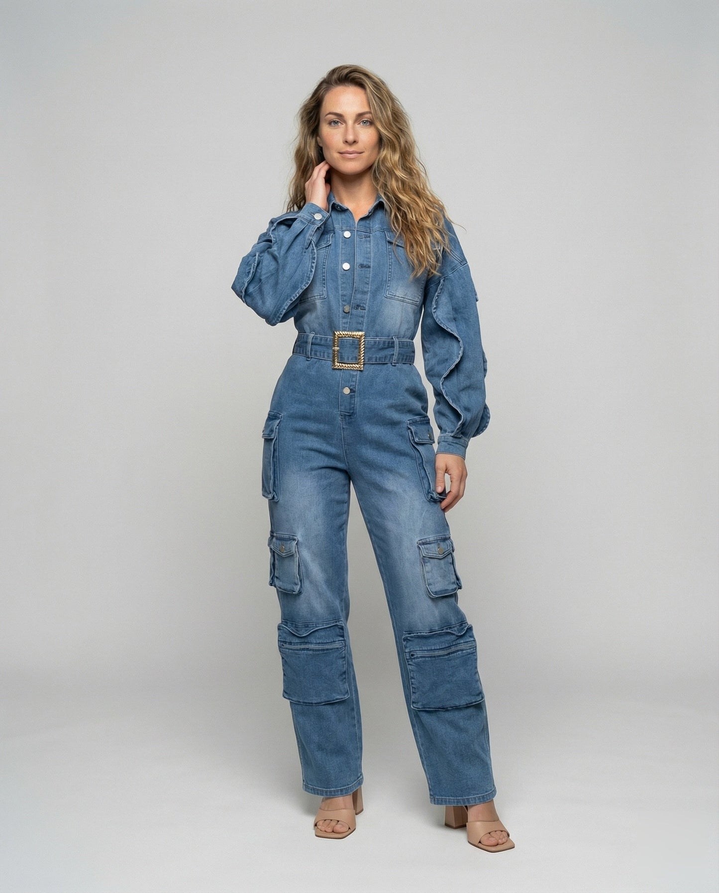 Tuta Cargo Donna Jeans Resistente Regular Fit - Brentozzi