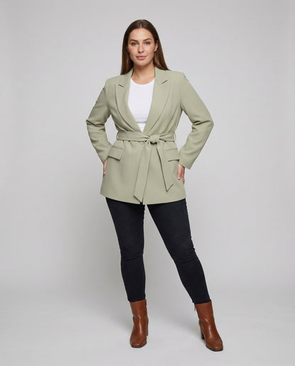 Blazer Donna con Fiocco Decorativo e Rever - Brentozzi