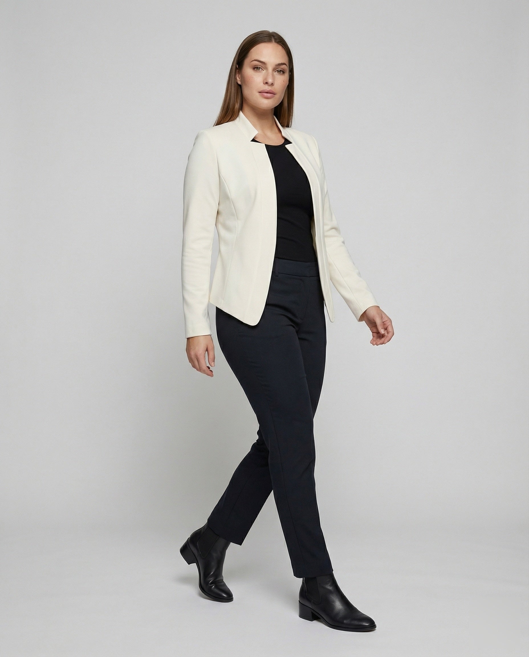 Blazer Donna Moderno Collo Alto Aperto - Brentozzi
