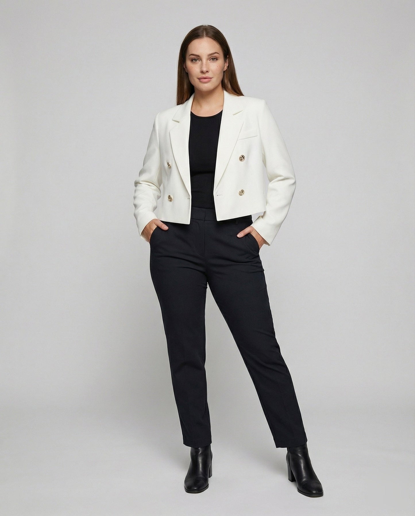 Blazer Donna Doppiopetto Corto Stile Vivace - Brentozzi