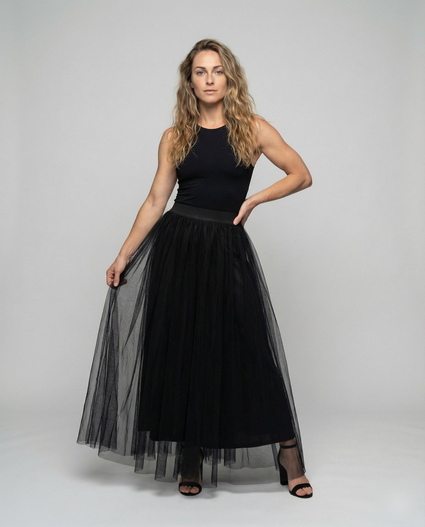Gonna Sopragonna Donna in Tulle con Strascico - Brentozzi