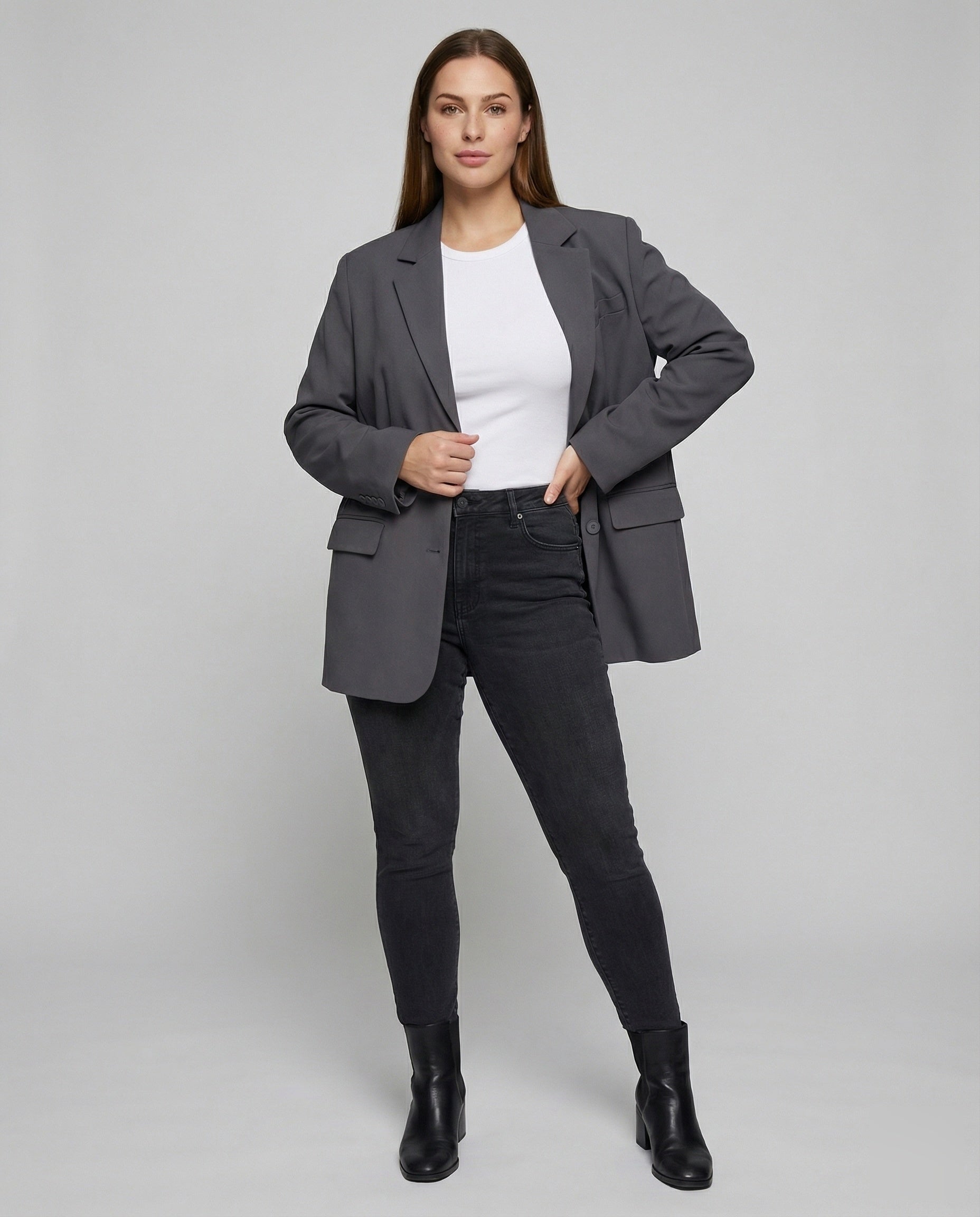 Blazer Lungo Donna Asimmetrico Moderno - Brentozzi