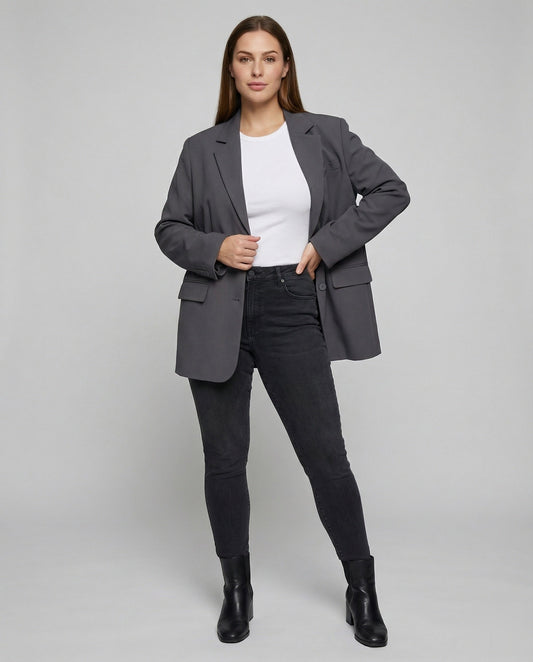 Blazer Lungo Donna Asimmetrico Moderno - Brentozzi