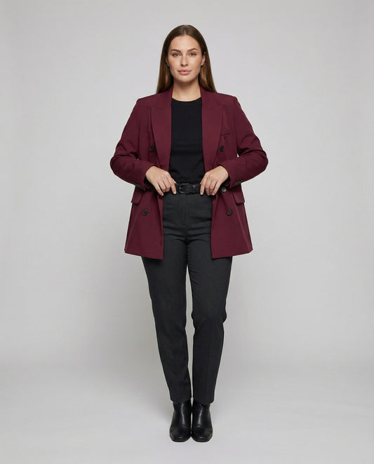 Blazer Donna Boxy Reverto Marcato Stile Minimalista - Brentozzi