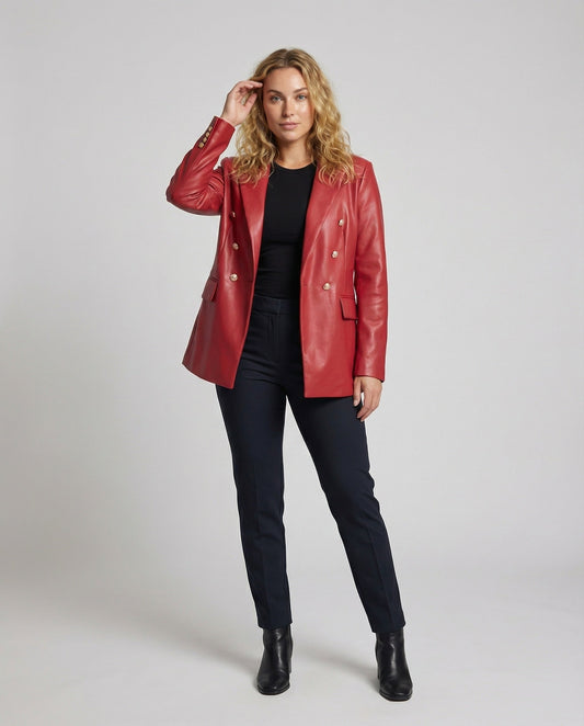 Blazer Donna in Ecopelle Elegante Taglio Sfiancato - Brentozzi