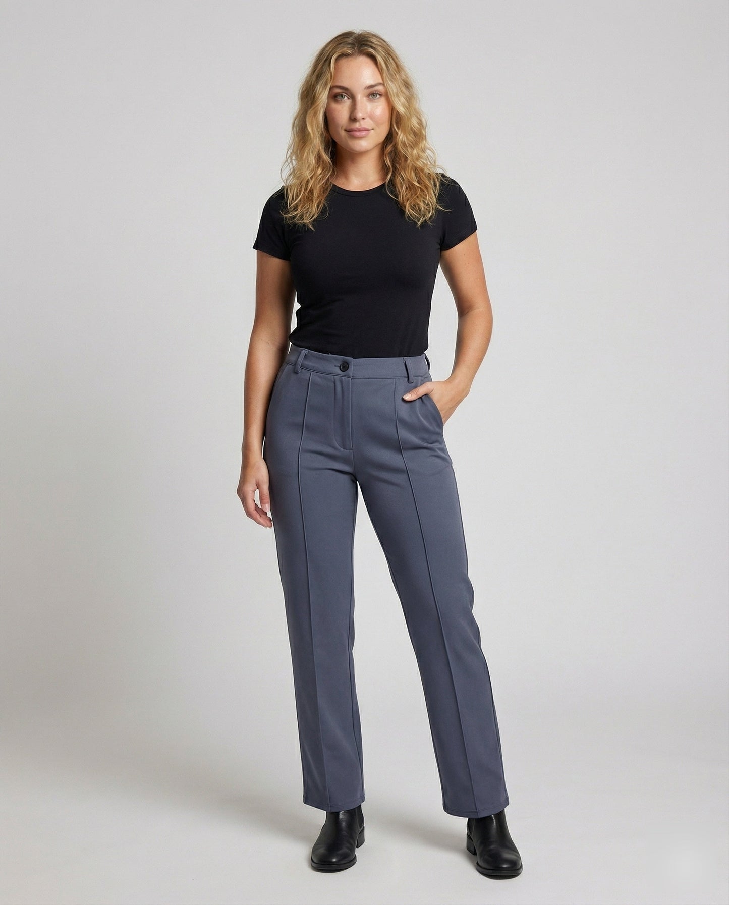 Pantaloni Donna da Completo con Piega Classici - Brentozzi