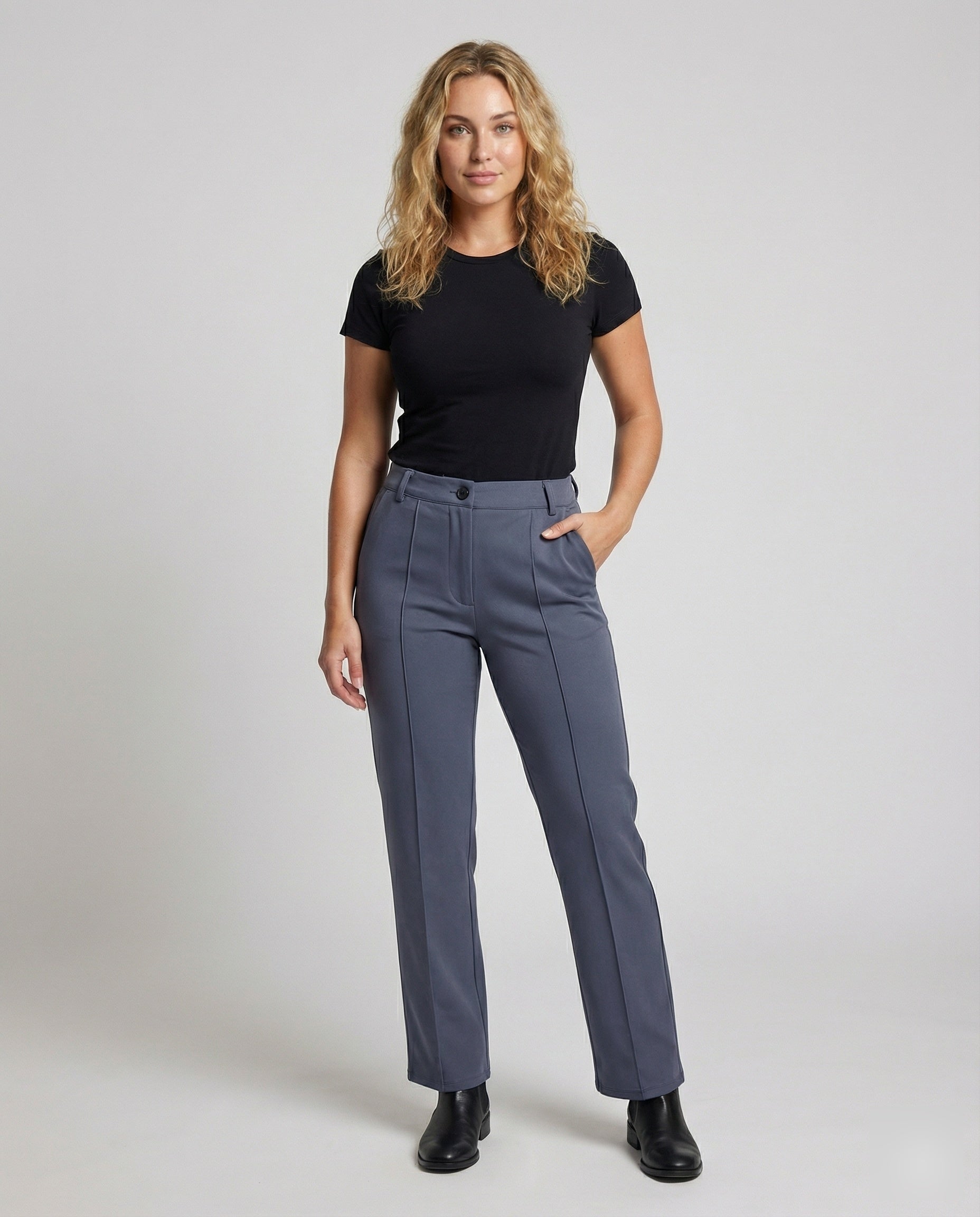 Pantaloni Donna da Completo con Piega Classici - Brentozzi