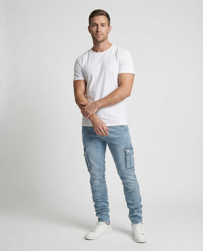 Pantaloni Cargo Uomo Cotone Stretch Multifunzionali - Brentozzi