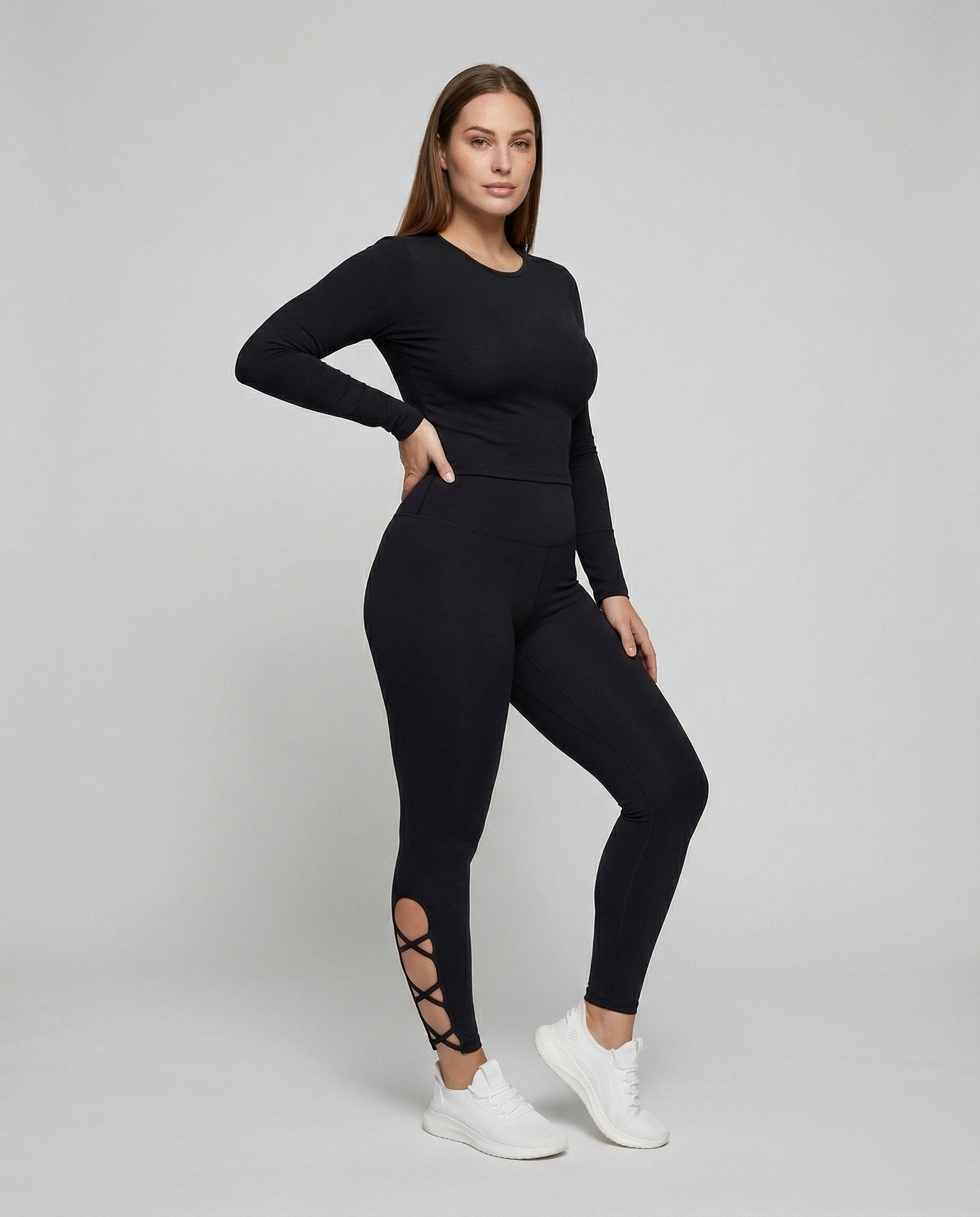 Leggings Donna Modellanti con Dettaglio a Fasce - Brentozzi