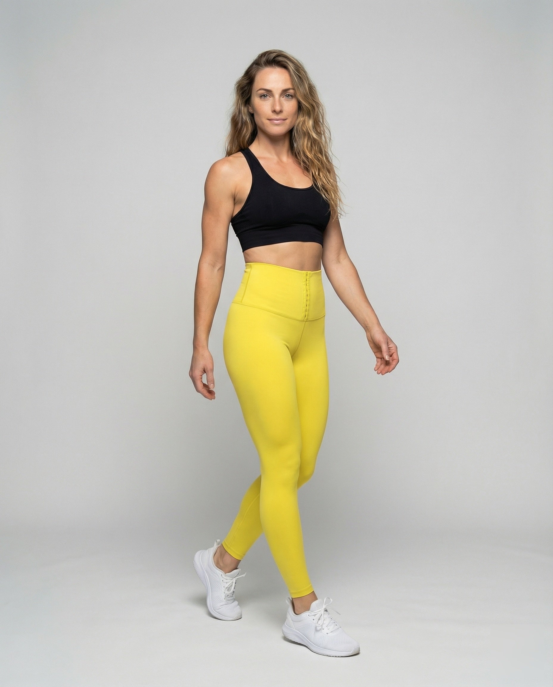 Leggings Donna Modellante Vita Alta con Chiusura a Ganci - Brentozzi