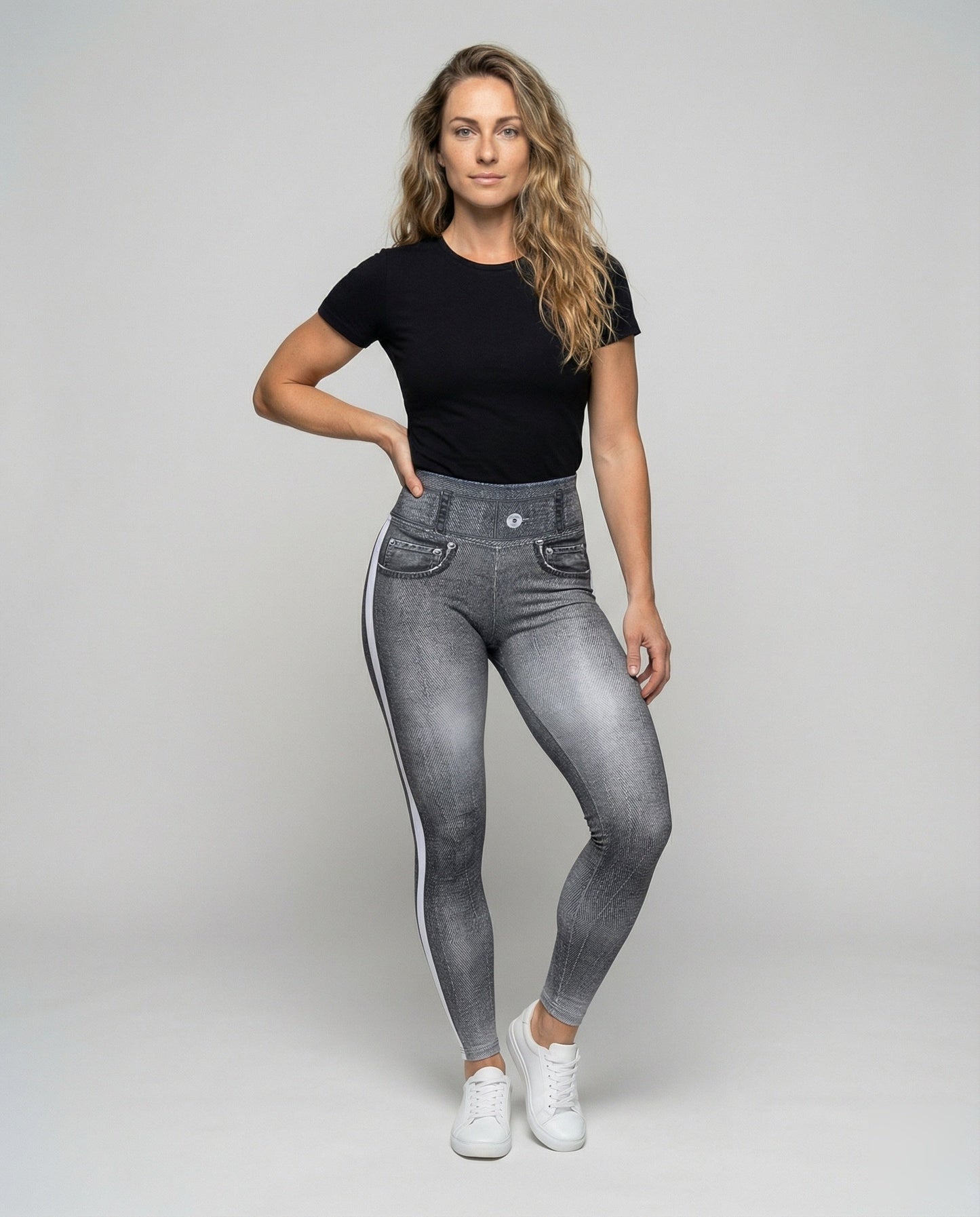 Leggings Donna Effetto Jeans Contouring Sollevamento Glutei - Brentozzi