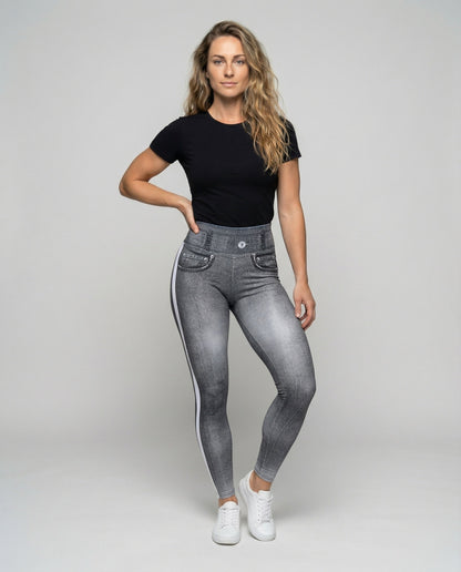 Leggings Donna Effetto Jeans Contouring Sollevamento Glutei - Brentozzi