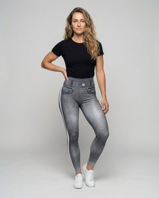 Leggings Donna Effetto Jeans Contouring Sollevamento Glutei - Brentozzi