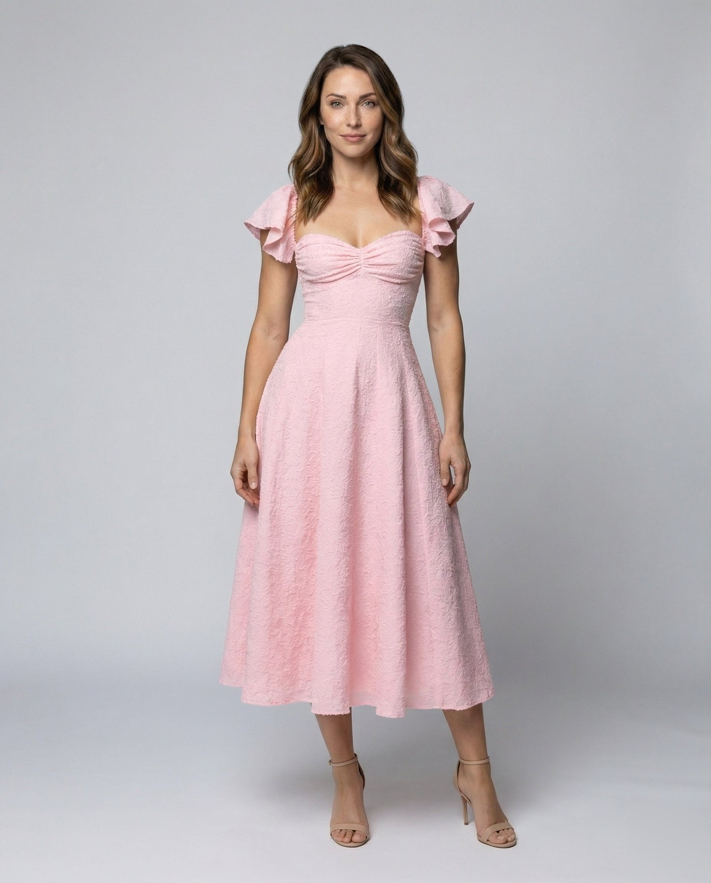 Abito Midi Donna Jacquard Gonna Svasata - Brentozzi