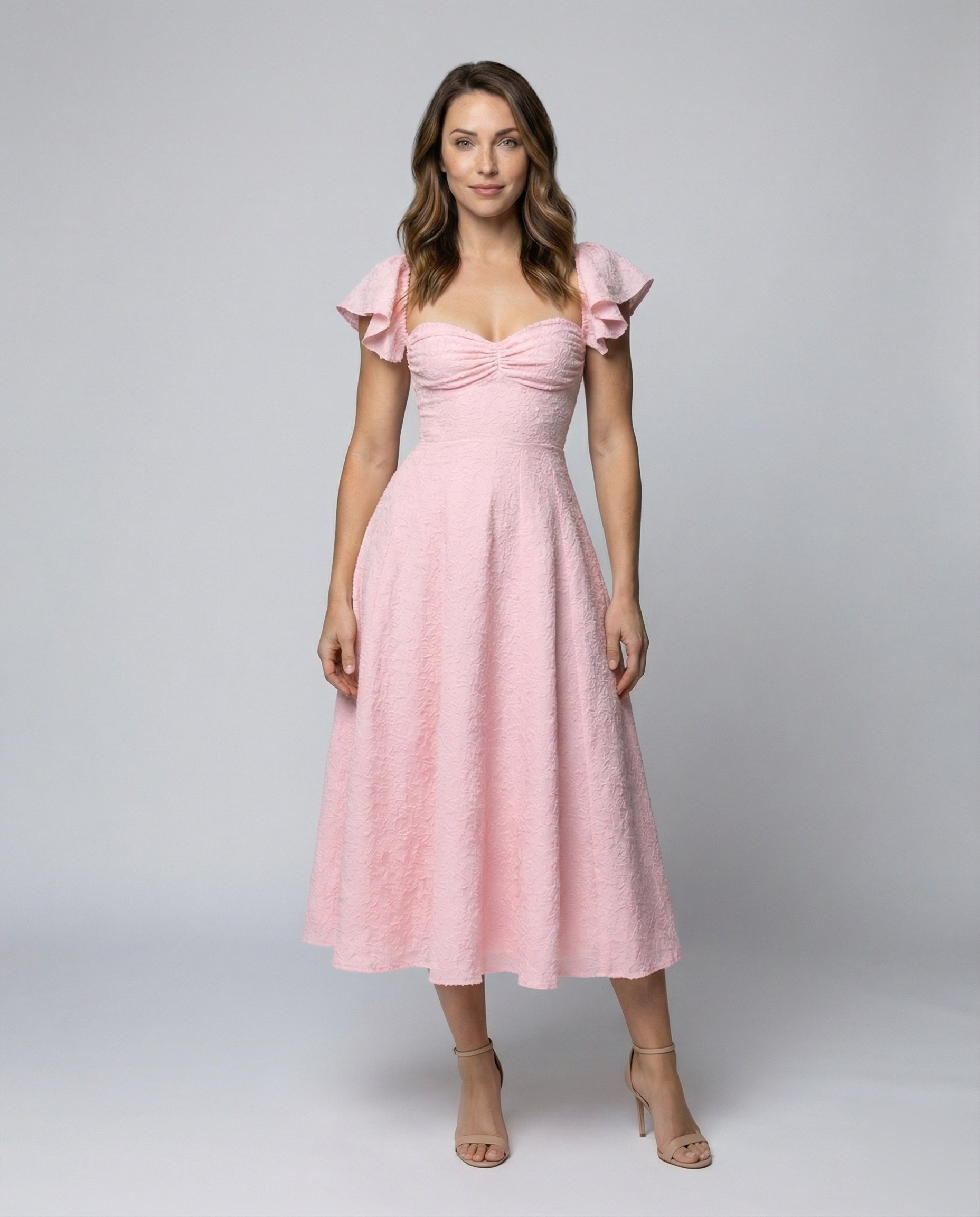 Abito Midi Donna Jacquard Gonna Svasata - Brentozzi