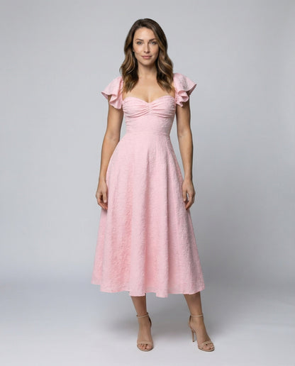Abito Midi Donna Jacquard Gonna Svasata - Brentozzi
