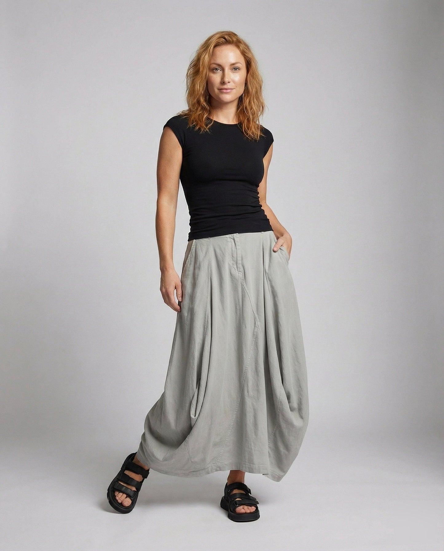 Gonna Maxi Donna Urban Pieghe a Balze - Brentozzi