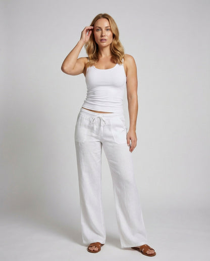 Pantaloni Palazzo Donna Tessuto Fluido Vestibilità Ampia - Brentozzi