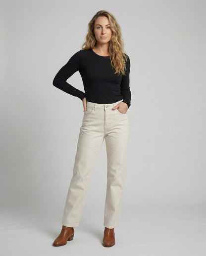 Jeans Donna Ampi con Cuciture Sagomate - Brentozzi