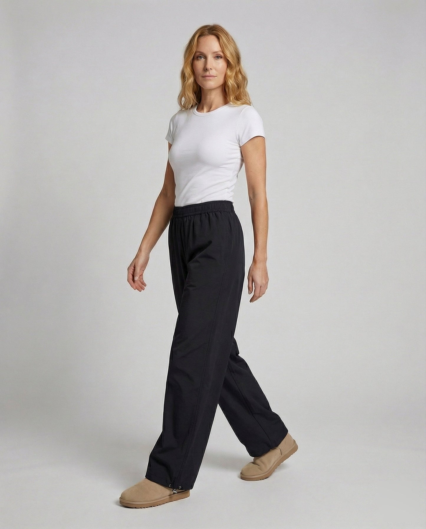 Pantaloni Donna Nylon Ampi con Coulisse Casual - Brentozzi