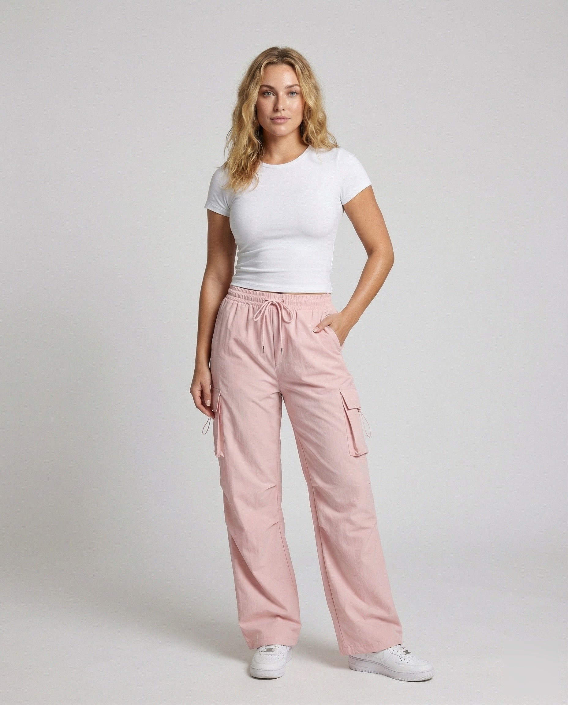 Pantaloni Larghi Donna Utility con Tasche a Patta - Brentozzi