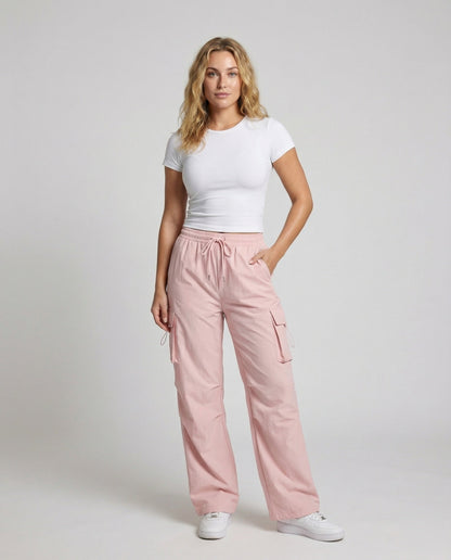 Pantaloni Larghi Donna Utility con Tasche a Patta - Brentozzi