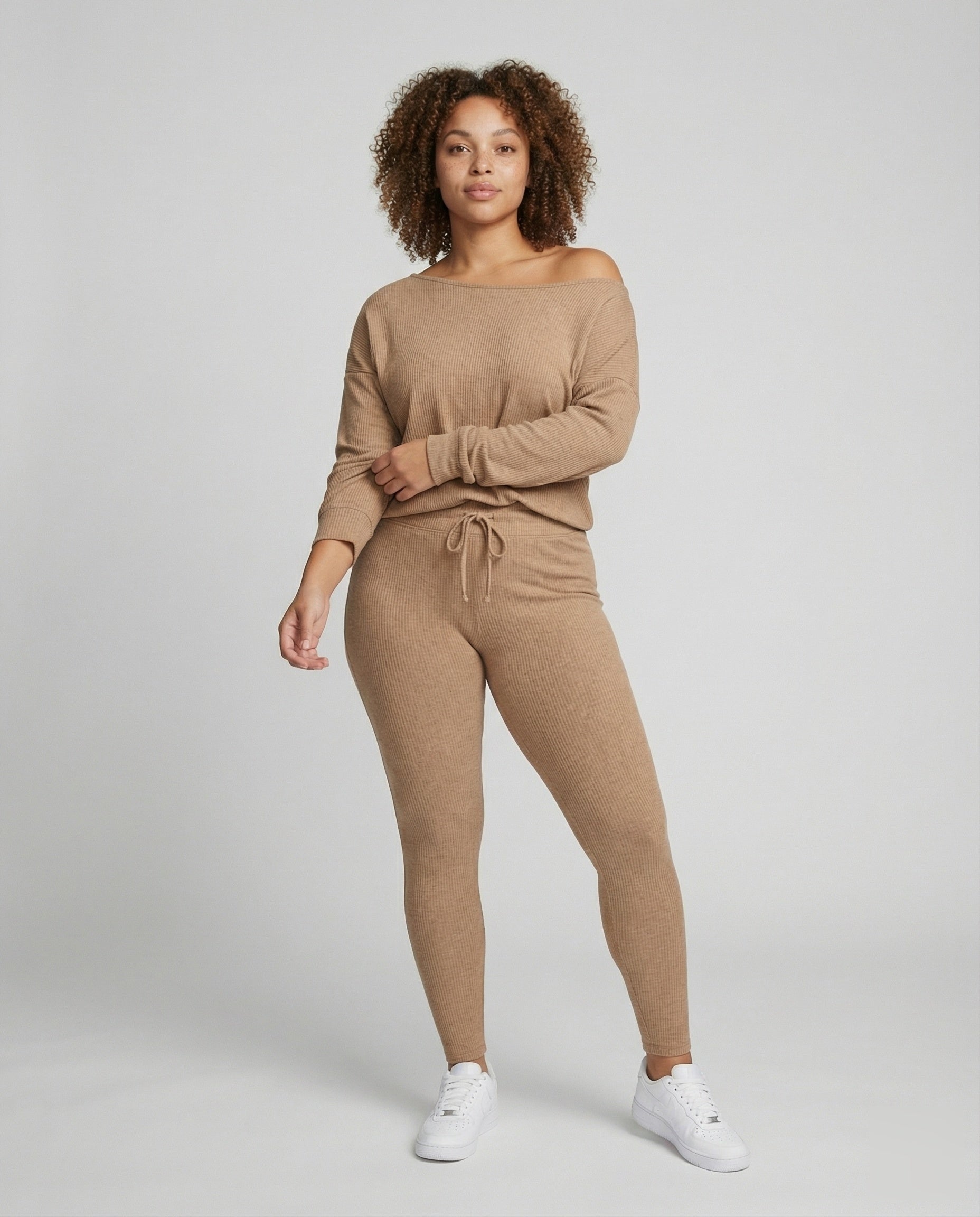 Set Loungewear Donna Maglia Oversize Spalle Ampie - Brentozzi