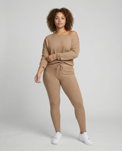 Set Loungewear Donna Maglia Oversize Spalle Ampie - Brentozzi