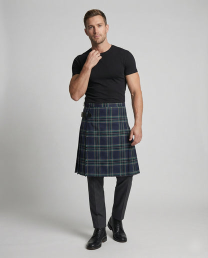 Kilt Uomo Scozzese Quadrettato con Cintura in Pelle - Brentozzi